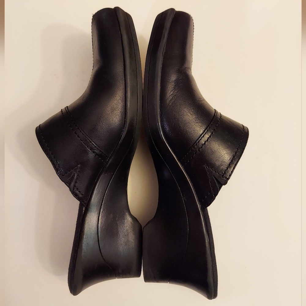 Clarks Leather Clogs With Buttons - image 5